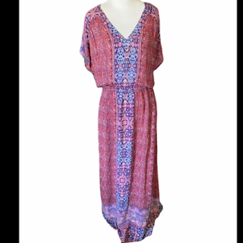 Lucky Brand Printed Scarf dress SZ Small